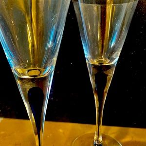 Orrefors Sweden Intermezzo Blue Snaps Set of 6